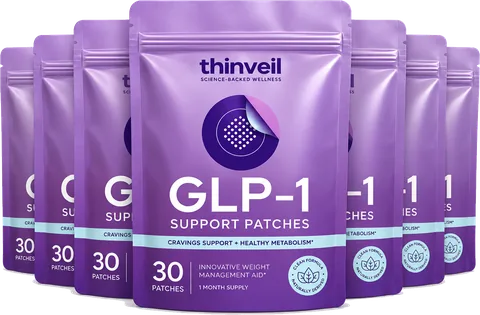 Thinveil GLP-1 Support Patches — 6 packs, 90-day supply